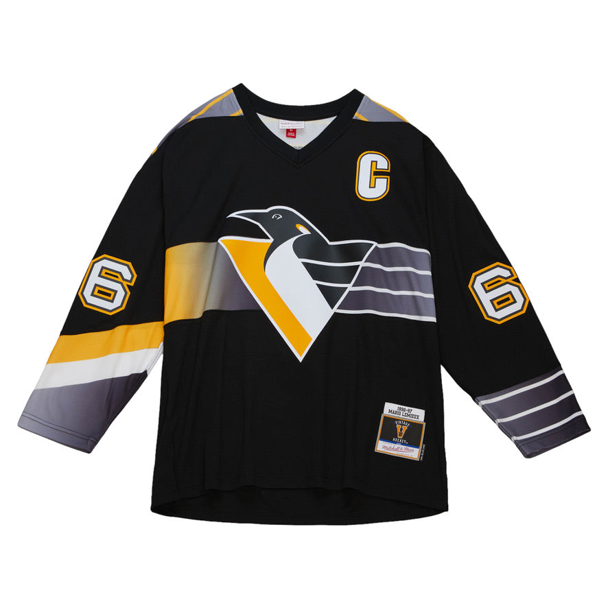 Mitchell & Ness: Lemieux Blue Line Penguins Jersey